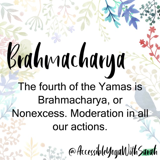 Various watercolour images accompanied by a description of Brahmacharya